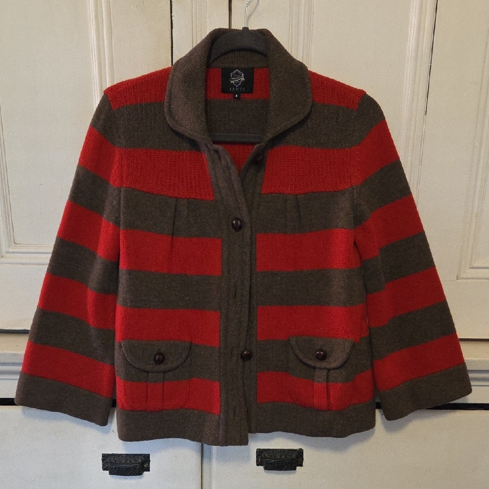 James Jeans Red and Brown Knit